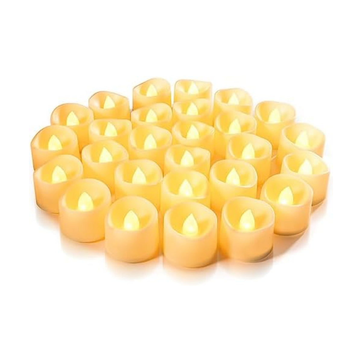 Homemory 50-Pack Flameless Tea Lights Candles Battery Operated, 200+ Hours