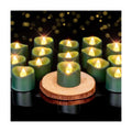 Homemory 50-Pack Green Flameless Battery Tea Light Candles, 200+ Hours