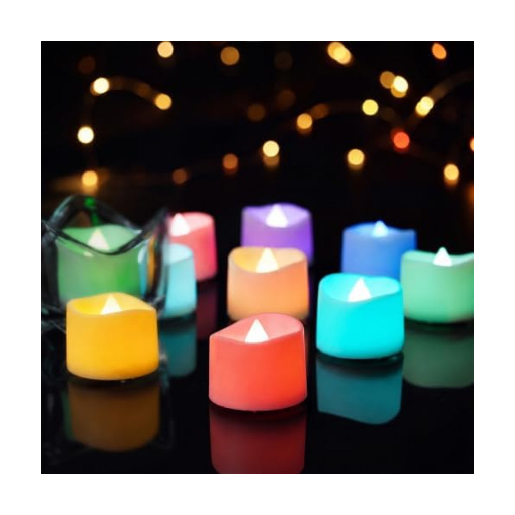 Homemory 50-Pack 7-Color Changing Flameless Tea Light Candles, 200+ Hours