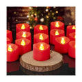 Homemory 50-Pack Red Flameless Battery Tea Light Candles, 200+ Hours