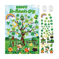 Cinrobiye St. Patrick’s Day Shamrock Felt Tree Bulletin Board Kit, Seasonal Decorative Felt Display Set for Classroom, Church and Home Holiday Decoration, Reusable Wall & Bulletin Board Decor