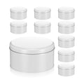 10 Pack Pure White Cookie Tins with Lids Round Mini Cake Gift Metal Empty Tin Cookies Container Tin Cans with Lids for Cakes Tinplate Box for Storing Snack Chocolate Baking