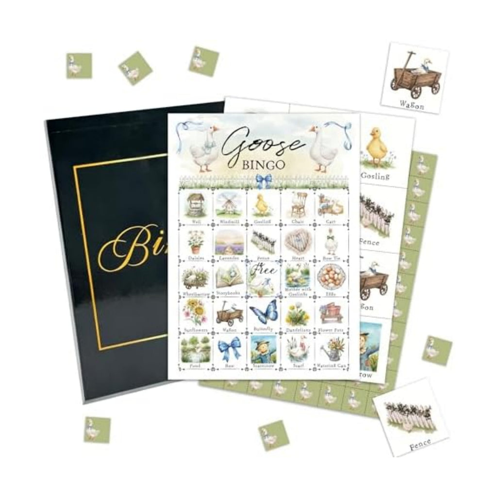 Goose Bingo Game Cards, Silly Goose Bingo Set for Adults Large Group, Spring Fun Games, Funny Party Activities, Icebreaker Games for Family Friends, 09