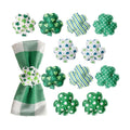 St.Patrick's Day Napkin Rings Set of 12, Shamrock Cloth Napkin Rings Holder
