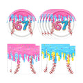 40Pcs Ice Cream Drip Baseball Party Decorations 6 7 Meme Baseball Party Supplies Disposable Dessert Plates and Napkins Set for Team Gift Sport Birthday Baby Shower 6 7 Party Decorations, Serves 20