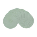 SHACOS Round Placemats Set of 8 Washable 15 inch Round Table Mats Cotton Polyester Woven Braided Place Mats for Dining Table Wedding Party Decor, Sage Green