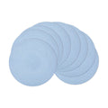 SHACOS Round Braided Placemats Set of 8 Washable 15 inch Round Non Slip Table Place Mats for Dining Tables Wedding Party Decor (Light Blue, 8)