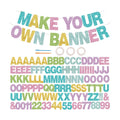 BEISHIDA Glitter Macaron 116 PCS A-Z DIY Letter Custom Banner Party Decor