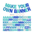 BEISHIDA Glitter Blue Mix 116 PCS A-Z DIY Letter Custom Banner Party Decor