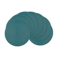 SHACOS Round Placemats Set of 8 Woven Braided Table Placemats 15 inch Circle Place Mats Washable Non Slip Table Mats for Home Wedding Party, Teal Green