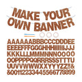 BEISHIDA Glitter Brown 116 PCS A-Z DIY Letter Custom Banner Party Decor