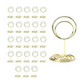 Table Number Holders, 24PCS Mini Place Card Holders-Gold