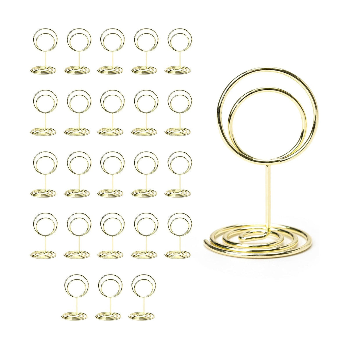 Table Number Holders, 24PCS Mini Place Card Holders-Gold