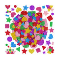 Foam Stickers, 870 PCS 3D Glitter Foam Geometric Shape Stickers, 7 Colors