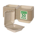 Aricsen Disposable 50 Pack 8×9 Inch Take Out Lunch Box Containers with Lids