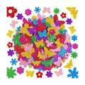 Foam Stickers,448 PCS 3D Glitter Foam Flower and Butterfly Stickers,7Colors
