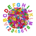 Foam Letter Stickers,540 PCS Glitter Foam Alphabet Number Stickers,7 Colors
