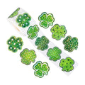 500Pcs St. Patrick's Day Stickers Roll 1in Laser Glitter Shamrock Stickers 3 Designs Self-Adhesive Holographic Clover Sticker Decor for Irish Holiday Party Scrapbook Envelopes Decals Decorations