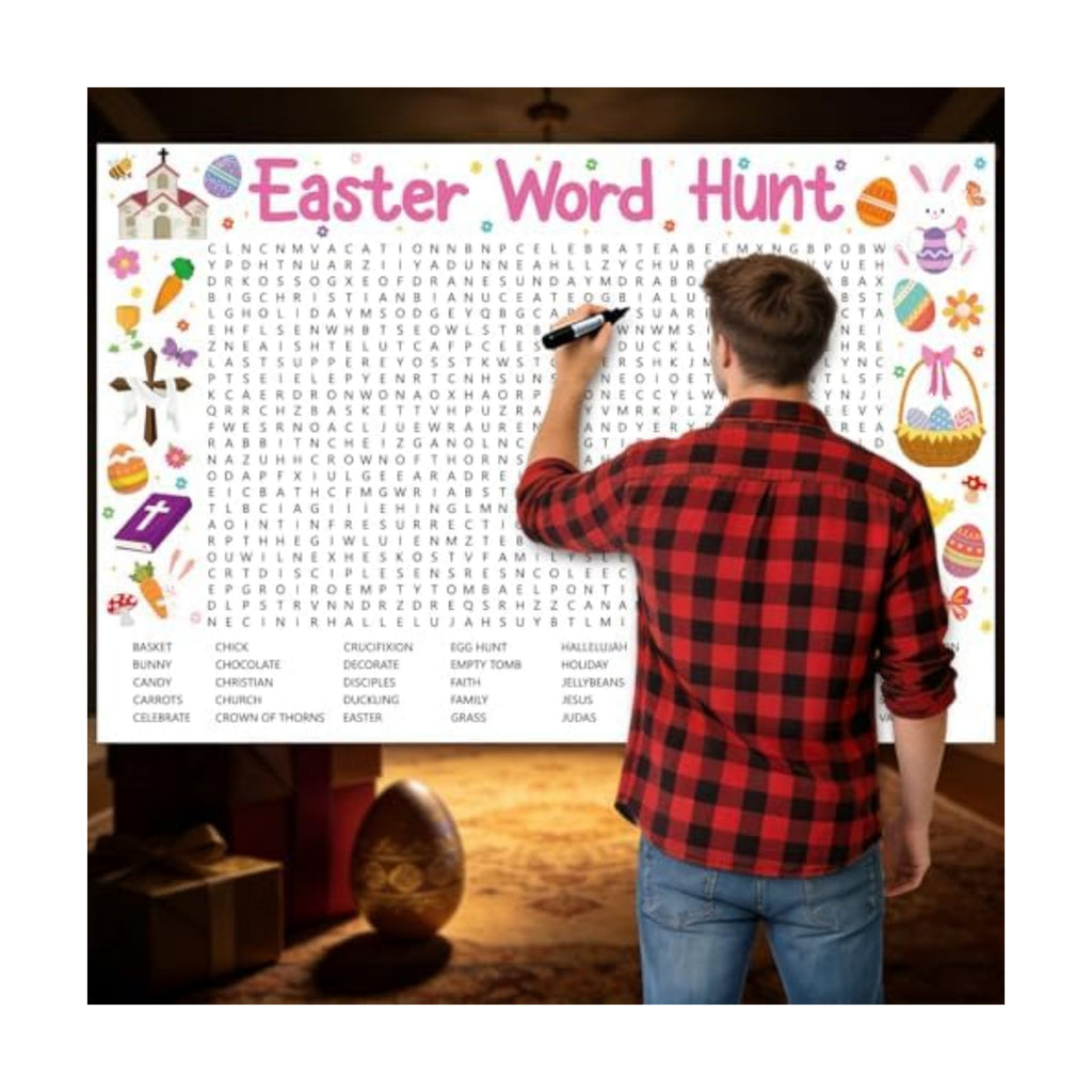 Giant Easter Word Search Game for Family Office Large Group Party Supply