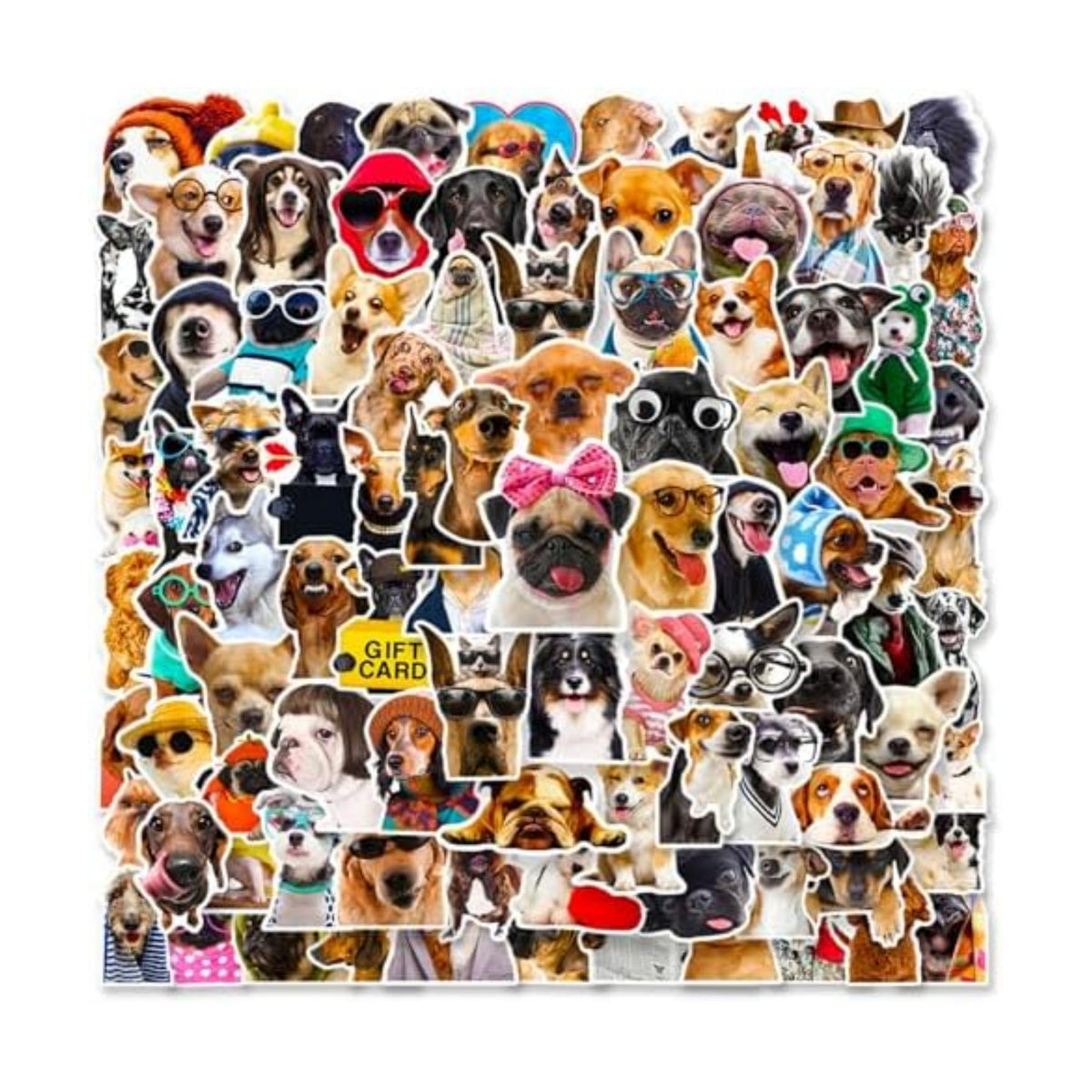 Dog Stickers, 100 Pcs Cute Dog Waterproof Stickers, Vinyl Stickers for Water Bottle, Laptop, Phone Stickers for Kids Teens Girls Adults