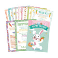 HOWAF 11pcs Outdoor Easter Hunt Clues Cards, Outdoor Easter Party Games Easter Scavenger Hunt with Friends, Family
