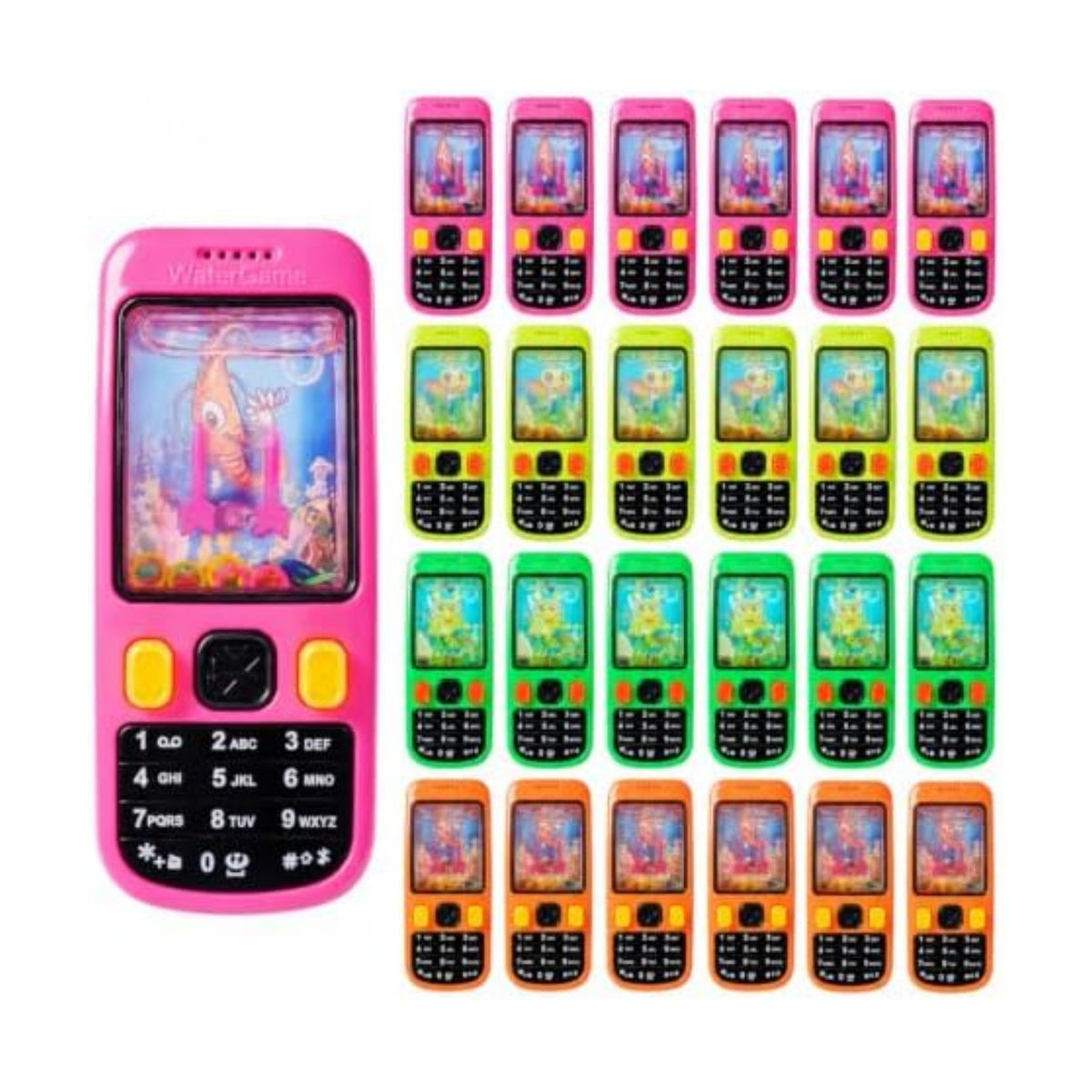Gejoy 24 Pcs Handheld Water Ring Games Cellphone for Kids,Cute