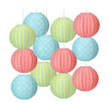 Baquler 12 Pcs Summer Pool Hanging Lanterns Decorations, Funny Colors