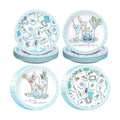 100 Pcs Mahjong Paper Plates 9 Inch Cocktail Disposable