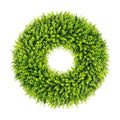 DDHS 28 inch Boxwood Wreath, Artificial Large Spring Wreaths for Front Door with Yellow Sash can DIY Shaped, Summer Wreaths for Hanging in the Shop, Farmhouse, Roof Green Everyday Wreath Home Decor
