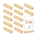 Blosssound 12 Pcs Wood Place Card Holder, Wood Color, 4.61 x 1.1 x 1 Inches