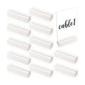 Blosssound 12 Pcs Wood Place Card Holder, White, 4.61 x 1.1 x 1 Inches