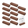 Blosssound 12 Pcs Wood Place Card Holder, Brown, 4.61 x 1.1 x 1 Inches