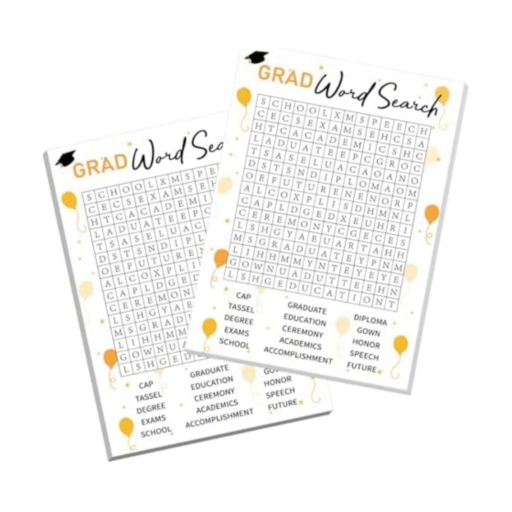 COCHIE 30 Players 2026 Graduation Party Games, Graduation Words Search Game, Word Scramble Guess Game with Answer Key, Grad Parties Supplies Favor (Grad Word Search)