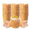 Maxdot 200 Pcs Orange Tulip Cupcake Liners for Baking Little Cuties Paper Muffin Baking Cups Orange Fruit Theme Tulip Muffin Liners Wrappers for Summer Birthday Baby Shower Dessert Fruit Party