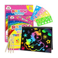 ZMLM Scratch Paper Art-Crafts Gift: 2 Pack Rainbow Notebooks Supplies Toys