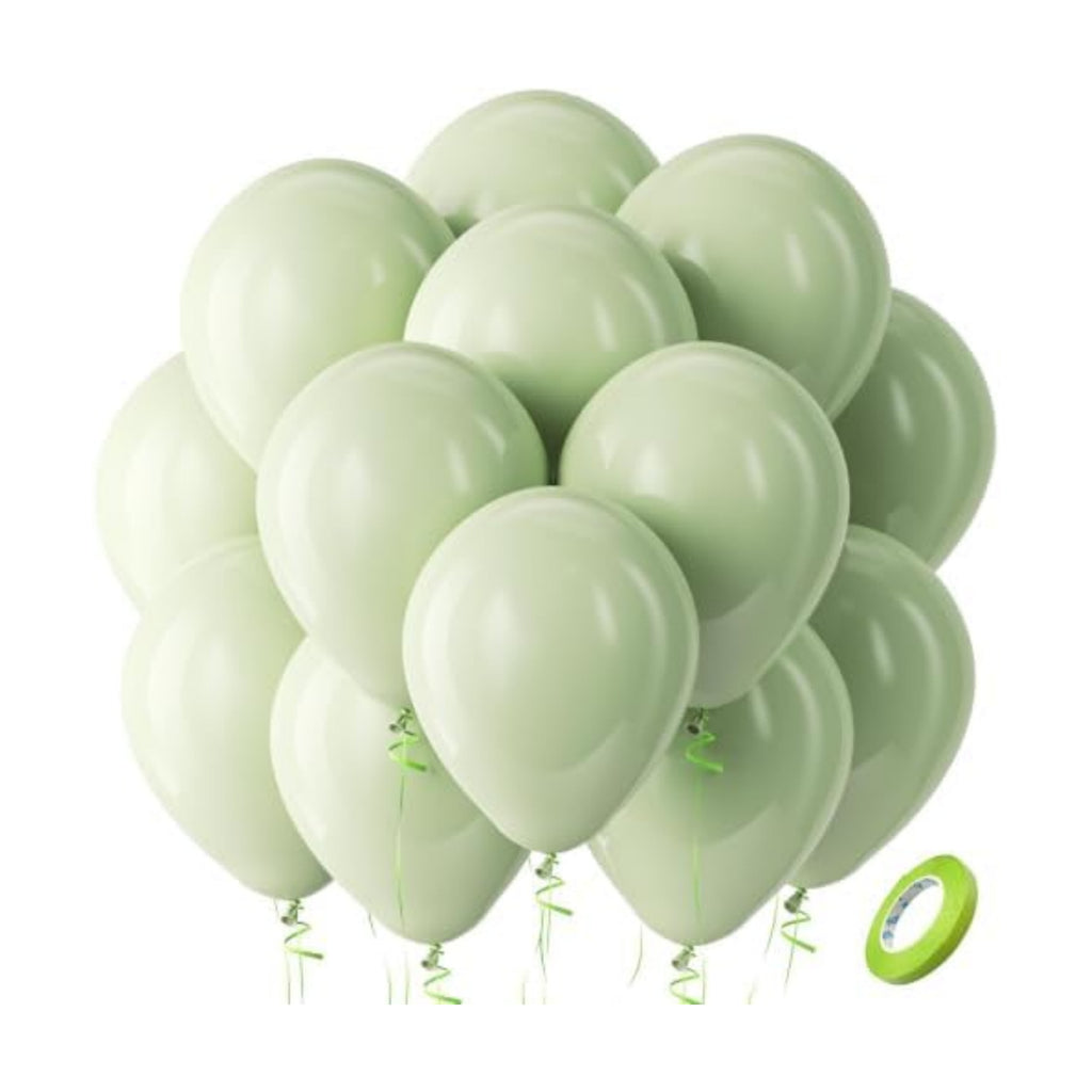 Bezente Sage Green Balloons Latex Party Balloons 100 Pack 12 inch
