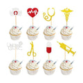 Nurse Cupcake Toppers, 24 PCS Glitter Nurses Week Cupcake Picks, Nursing School Graduation Food Picks Cupcake Toppers Cake Decorations for National Nurse Day Nursing Graduation Congrats Party Supplies