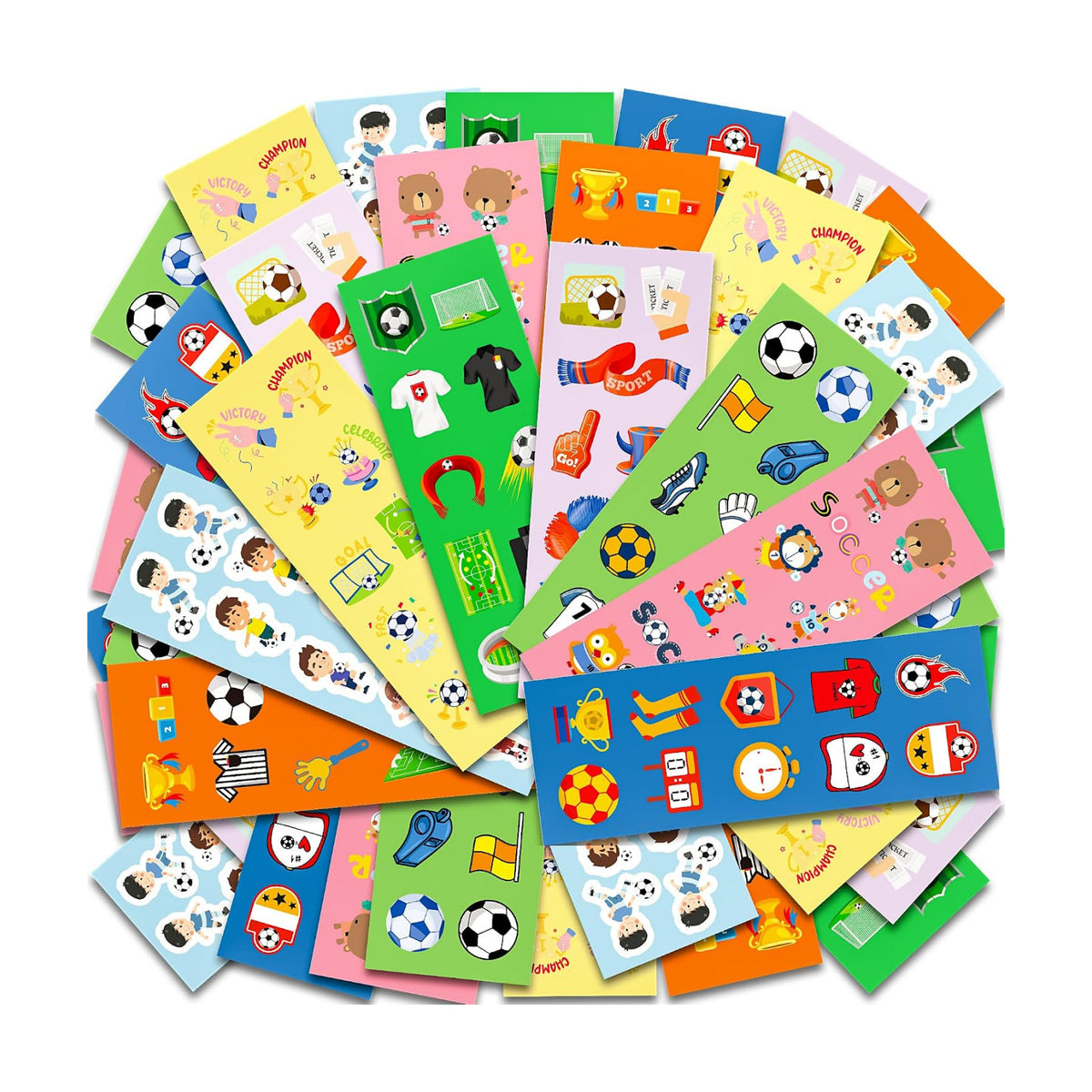 Soccer Party Favors, 400Pcs Soccer Stickers for Boys Girls Kids Teens