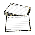 30 Pcs Graduation Advice Cards - 4" x 6" Double Sided Black Gold Graduation Wish Cards For College High School Grads - Share A Memory Or Words Of Advice Grad Party Celebration Supplies - A04
