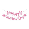Mothers Day Banner Decorations, Happy Mothers Day Banner, Glitter Mother's Day Banner Mother's Day Decorations for Party Supplies