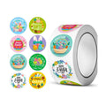 500 Pcs Easter Stickers 1 Inch Erasers Bunny Sticker Cute Egg Stickers 8 Designs Happy Easter Sticker for Scrapbook Journal Envelopes Gift Decorations Supplies