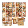 FYSUIMU 24 Pack Fall Cards Greeting Cards with Envelopes Stickers Autumn Leaves Pumpkin Truck Blank Note Card for Thanksgiving Harvest Party Supplies, 4 x 6 Inch