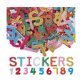 584Pcs Glitter Letter Stickers, 8 Colors 3D Self-Adhesive Alphabet Stickers
