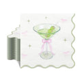 Natnarr 50 Pk Martini Napkins 6.5" Scalloped A Tini Bit Older Napkins