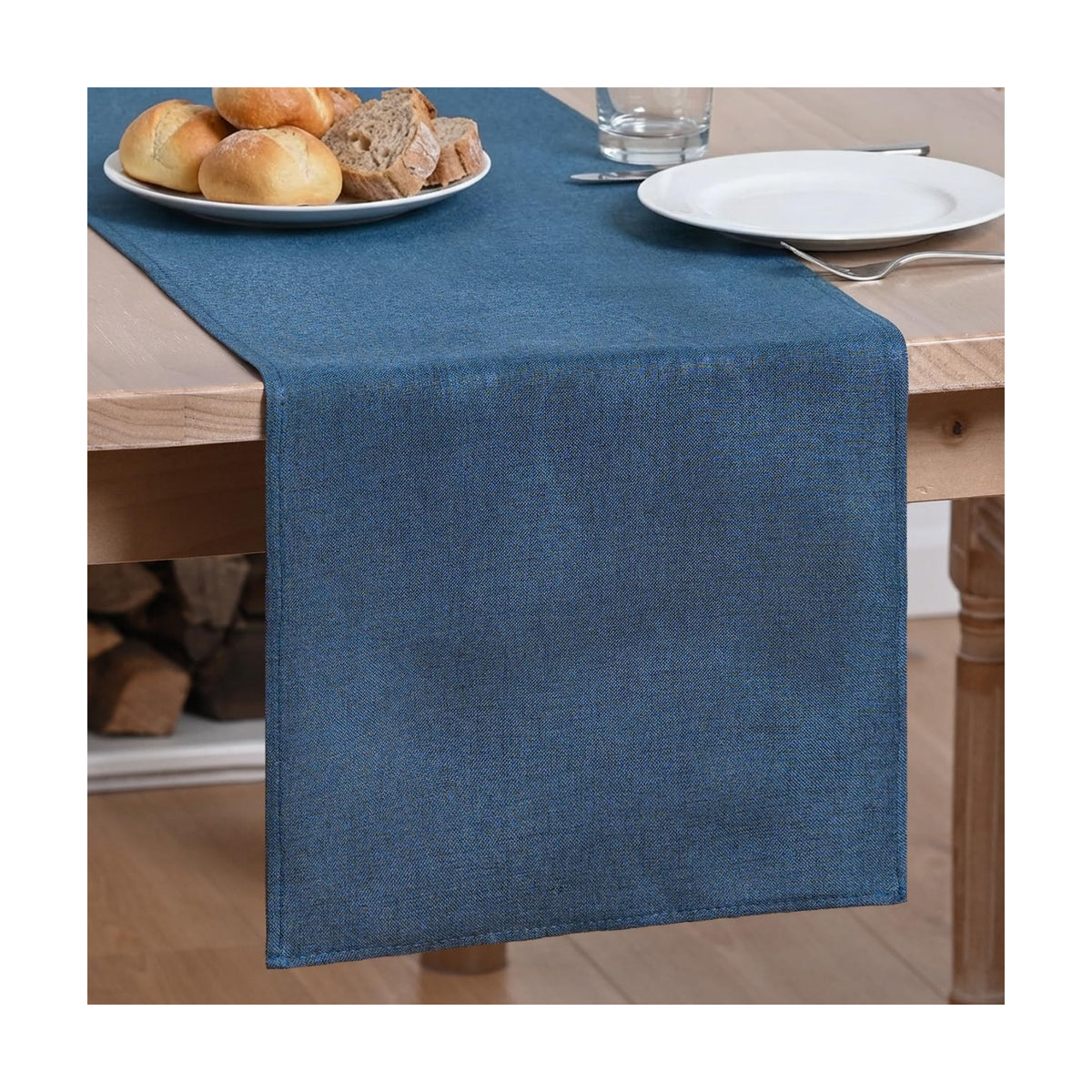 Artoid Mode Navy Blue Table Runner, Seasonal Summer Fall Washable Kitchen Dining Table Decoration for Home Party Decor 13x90 Inch