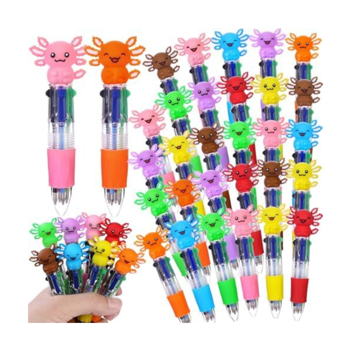 36PCS Axolotl Fun Pens Kawaii Mini Multicolor Gift Pens for Party Favors