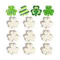 36PCS Wooden Shamrock Ornaments to Paint St. Patrick's Day Decorations,9 Styles DIY Blank Unfinished Wood Shamrock Cutouts Ornament for Tree Home Crafts Hanging Gifts Indoor Spring Farmhouse