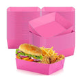 Uiifan 100 Pcs 5 lb Extra Large Paper Food Serving Trays, Hot Pink