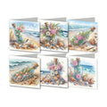 DDGYP 6 PCS,DIY Diamond Art Greeting Cards Kit with Envelopes, 5.9x11.81 in