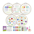 CYANFOUR 5 Stage Embroidery Kit Easy to Learn from Video & Guidance